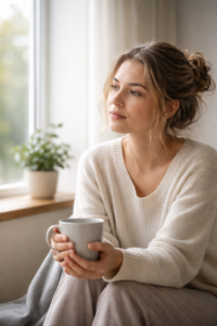 emotional awareness during a quiet reflective moment