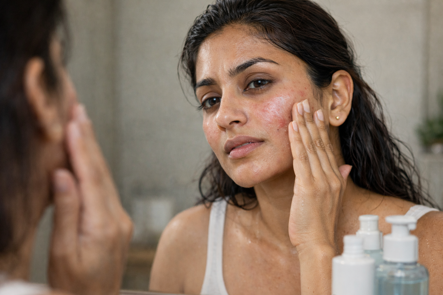 Over-exfoliation damaging skin barrier and causing irritation